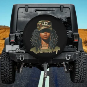 Camouflage Leo hat lion tattoo zodiac spare tire cover for Mercedes G-Class, no camera hole