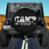 Pine Tree Moon Tent Camp Crew Camping Spare Tire Cover No Camera Hole