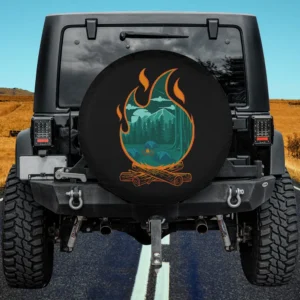 Campfire mountain tents forest camping spare tire cover with no camera hole