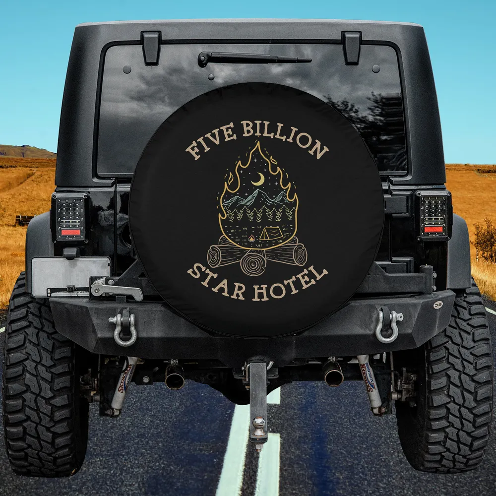 Campfire Night Sky Five Billion Star Hotel Spare Tire Cover No Camera Hole