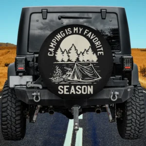 campfire tent forest camping spare tire cover with no camera hole for Jeep and RV