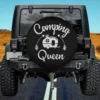 Camping Queen Crown Arrow Camper Spare Tire Cover No Camera Hole