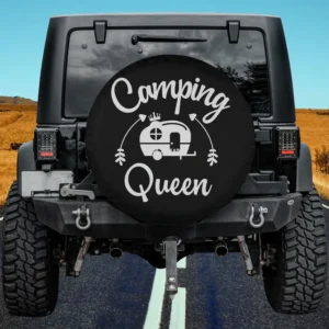 Camping Queen Crown Arrow Camper Spare Tire Cover No Camera Hole