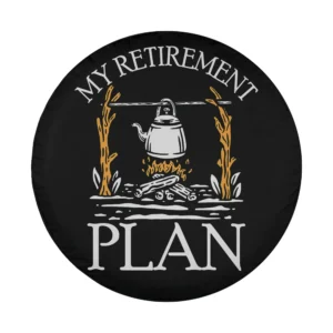 campfire kettle tree branch camping retirement plan spare tire cover design only