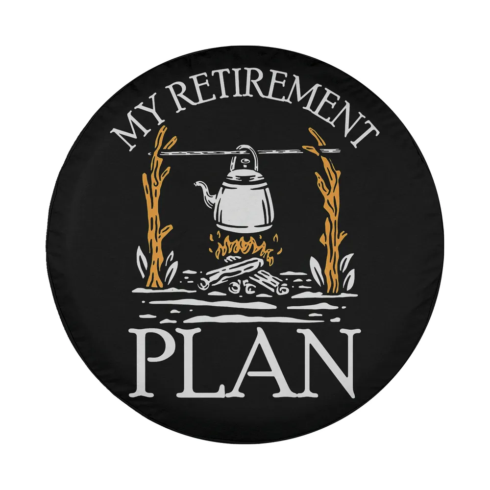 campfire kettle tree branch camping retirement plan spare tire cover design only
