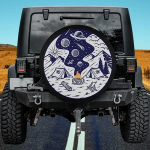 Campfire Mountain Tents Planets Camping Spare Tire Cover No Camera Hole