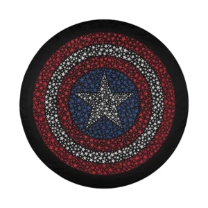 Captain America shield stars patriotic logo spare tire cover design only