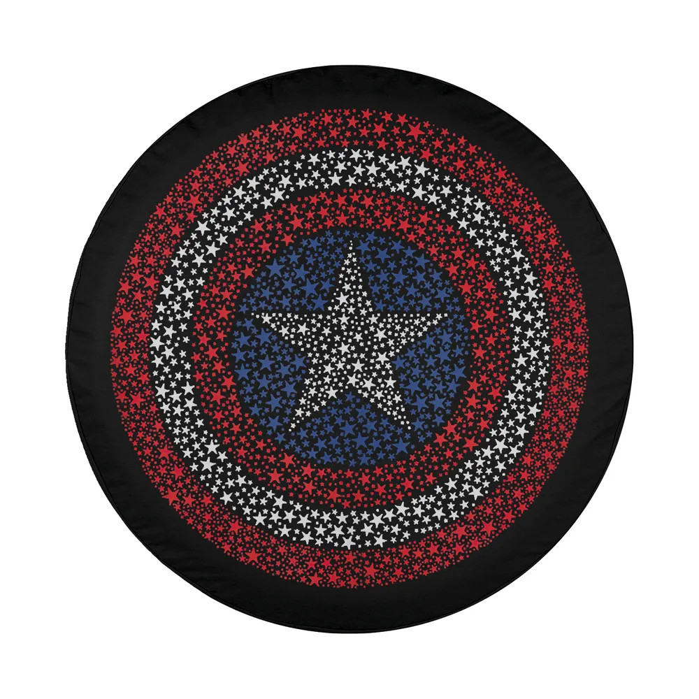 Captain America shield stars patriotic logo spare tire cover design only