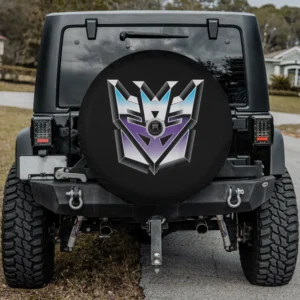 chrome purple Decepticon emblem Transformers spare tire cover with camera hole for Mercedes G-Class
