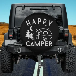 crescent moon pine trees camper trailer spare tire cover no camera hole for Jeep RV SUV