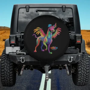 Multicolored Wings Dante Alebrije Disney Coco Spare Tire Cover No Camera Hole