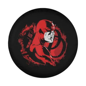 Daredevil comic art city DD symbol design for spare tire cover