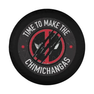 Deadpool Wolverine claw slash chimichangas logo spare tire cover design only