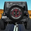 Deadpool Wolverine claw slash chimichangas spare tire cover no camera hole for Jeep