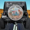 Retro Camper Cactus Desert Camping Spare Tire Cover No Camera Hole