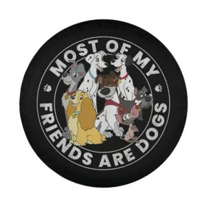 Disney classic group animated dog friends design for spare tire cover