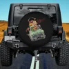 Muppet Babies in green car road trip group spare tire cover with no camera hole