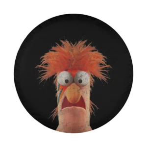 Distressed rockstar Beaker big face Muppets design for spare tire cover
