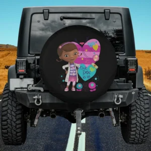 Doc McStuffins purple heart doctor Disney spare tire cover no camera hole for Jeep