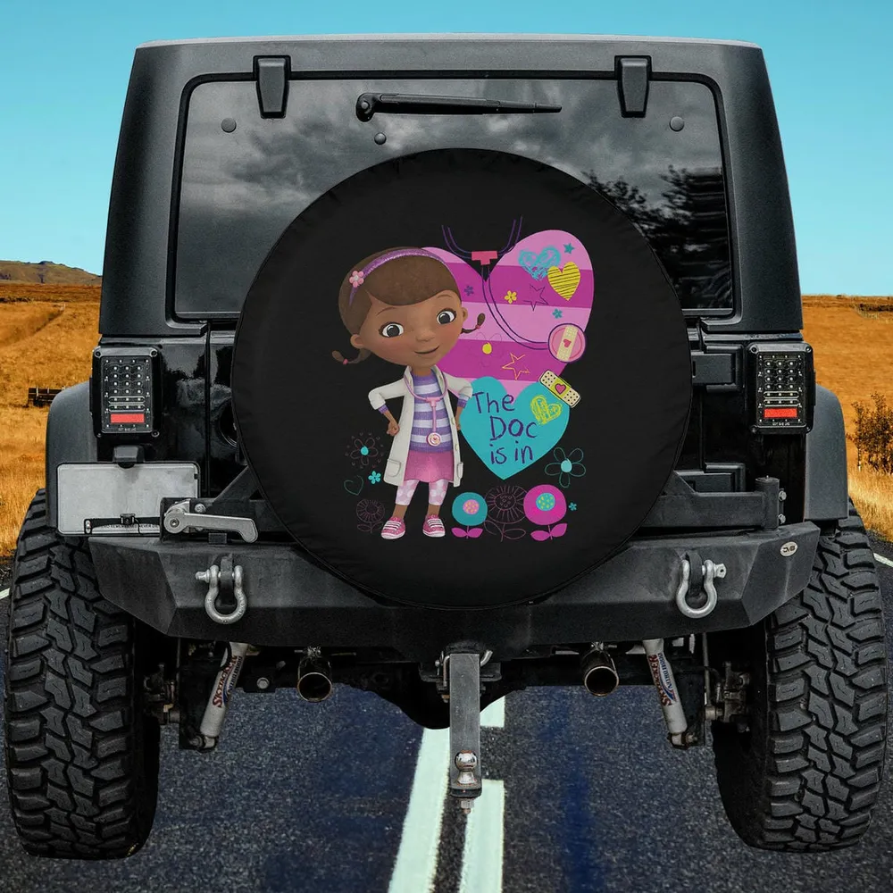 Doc McStuffins purple heart doctor Disney spare tire cover no camera hole for Jeep
