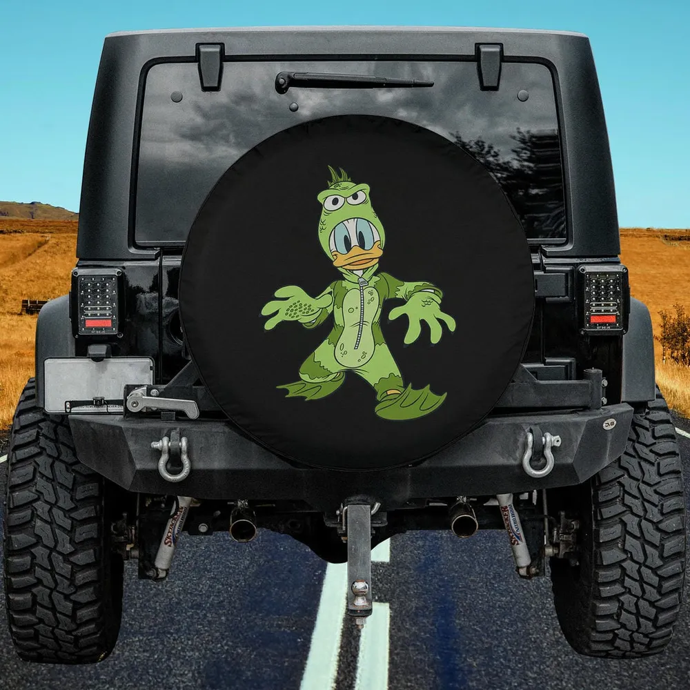 donald duck green monster costume halloween spare tire cover no camera hole for Jeep
