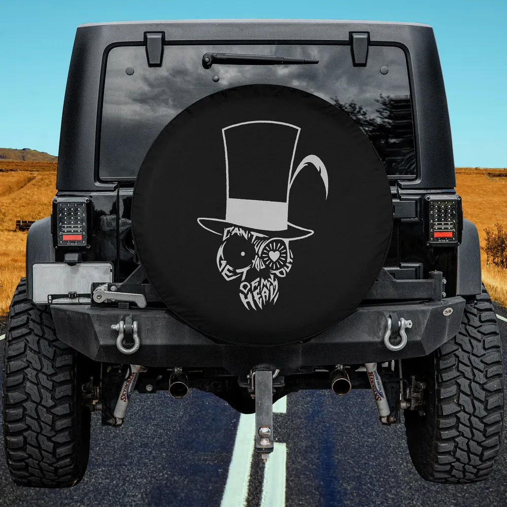 Top hat stylized face Dr. Facilier spare tire cover with no camera hole for Jeep or SUV