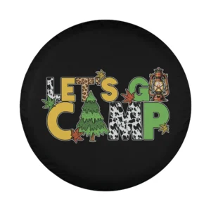fall leaves lantern tree camping design for spare tire cover