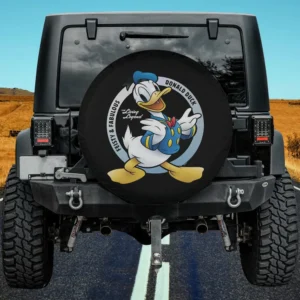 feisty fabulous living legend donald duck spare tire cover no camera hole for Jeep SUV RV