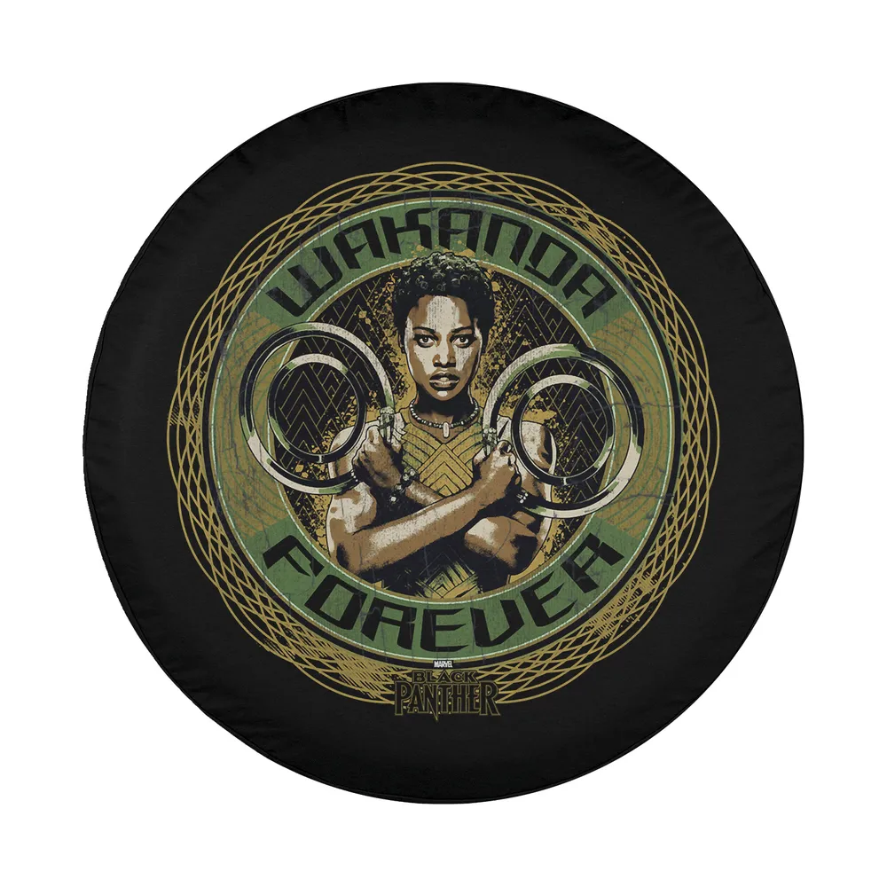 Gold Tribal Pattern Nakia Wakanda Forever Spare Tire Cover for Jeep SUV RV - Image 3
