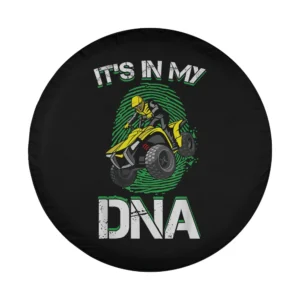 Green fingerprint ATV quad rider DNA design for Mercedes G-Class spare tire cover