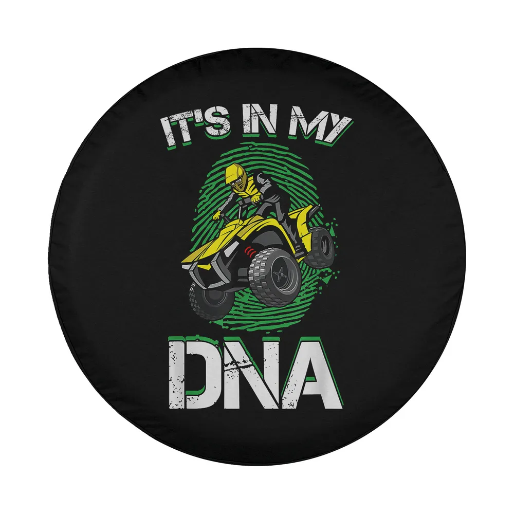 Green fingerprint ATV quad rider DNA design for Mercedes G-Class spare tire cover