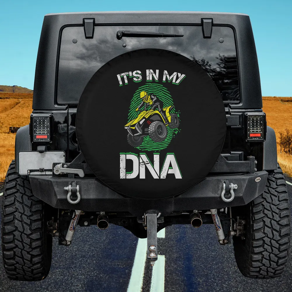 Green fingerprint ATV quad rider DNA spare tire cover no camera hole for Mercedes G-Class