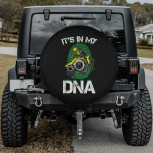 Green fingerprint ATV quad rider DNA spare tire cover with camera hole for Mercedes G-Class