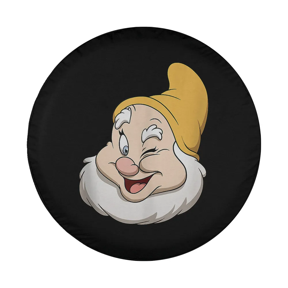 Happy dwarf yellow hat winking Disney design spare tire cover art only