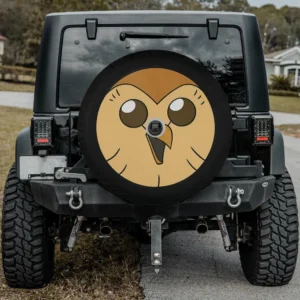 Hooty Owl House cartoon face spare tire cover for Jeep with backup camera hole