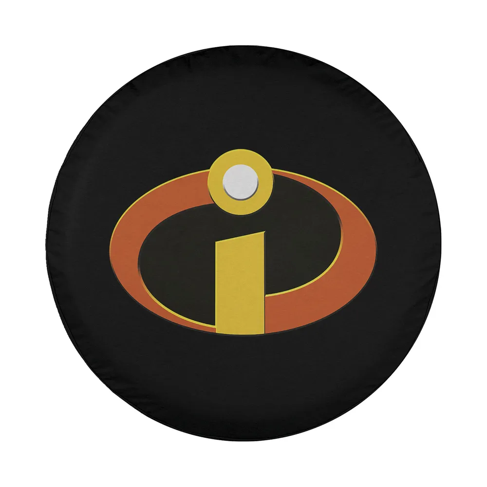 Incredibles movie logo spare tire cover yellow i emblem orange oval design only