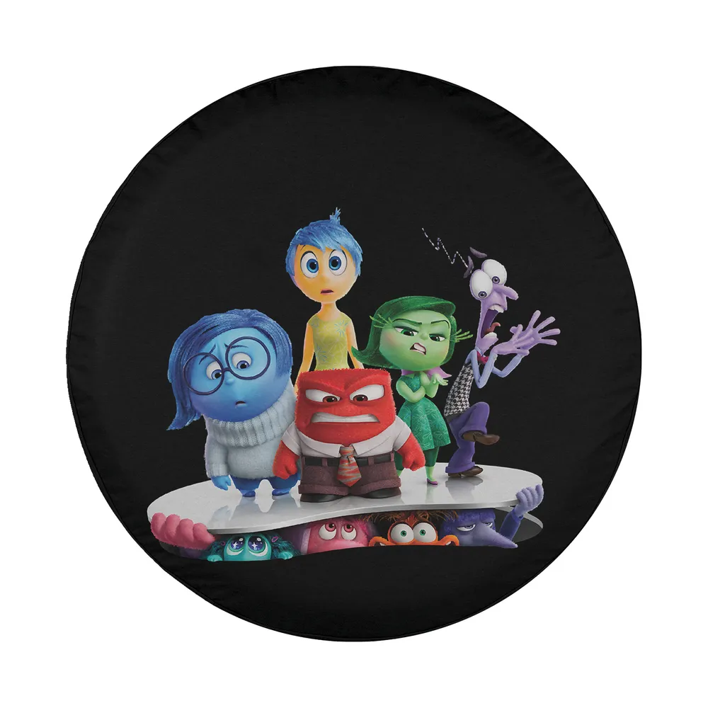 Inside Out 2 emotional group movie poster design for custom spare tire cover