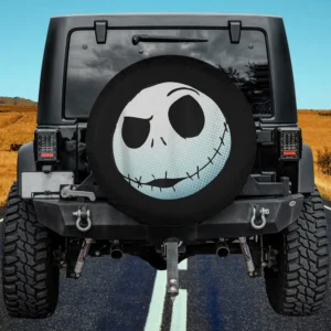 Jack Skellington stitched smile Nightmare Before Christmas spare tire cover no camera hole