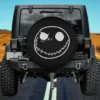 white stitched smile Jack Skellington cartoon face spare tire cover no camera hole