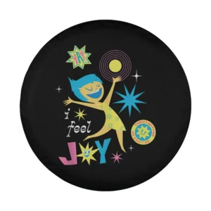 Inside Out 2 Joy character with starbursts and vintage logo design only