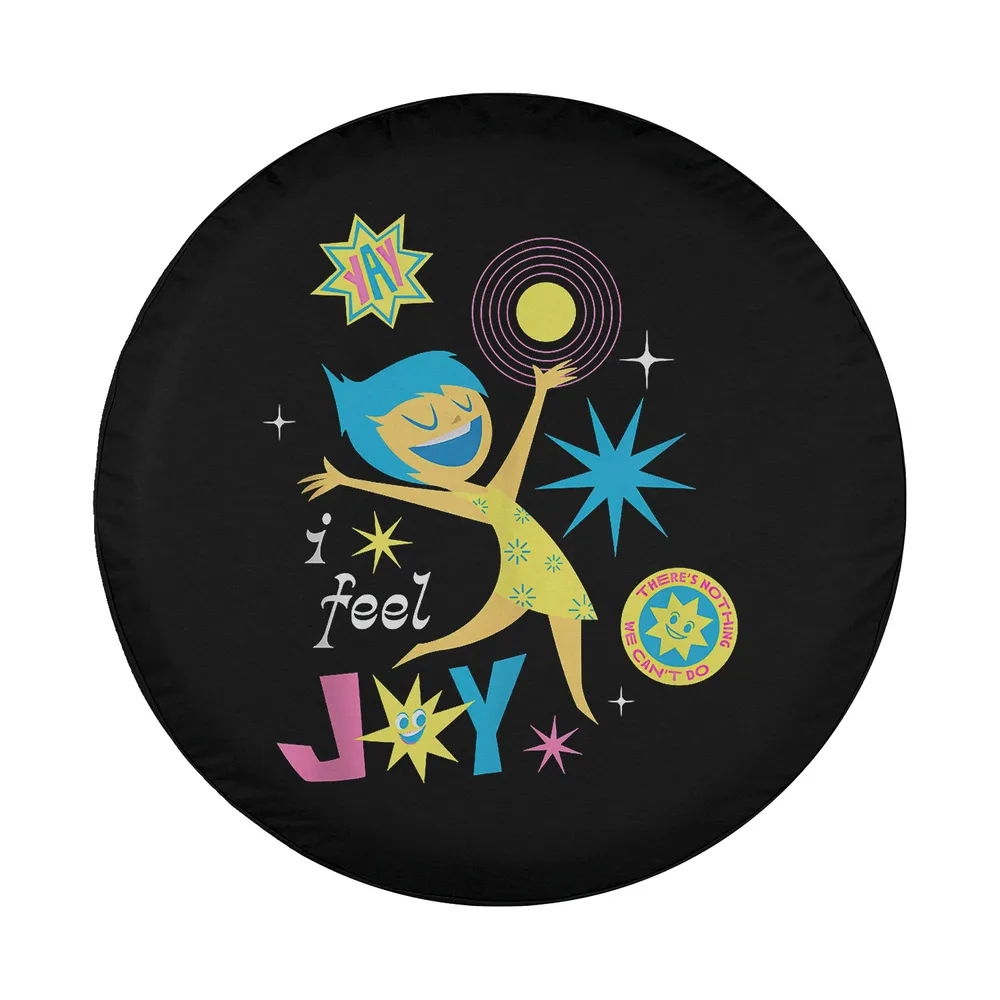 Inside Out 2 Joy character with starbursts and vintage logo design only