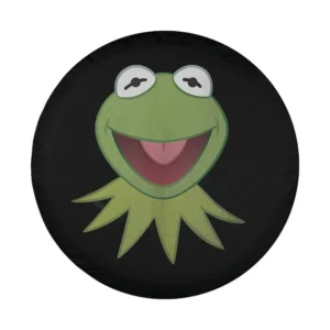Kermit the Frog smiling face cartoon design for spare tire cover