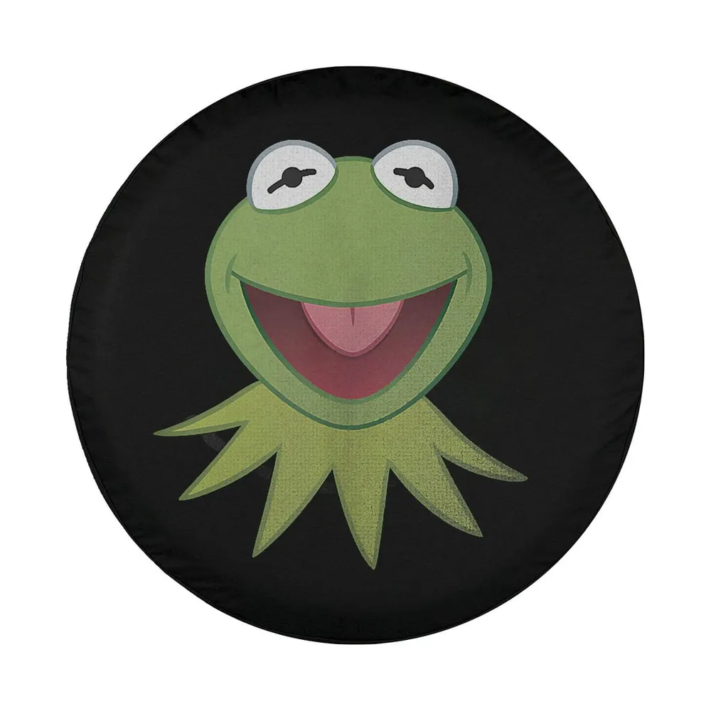 Kermit the Frog smiling face cartoon design for spare tire cover