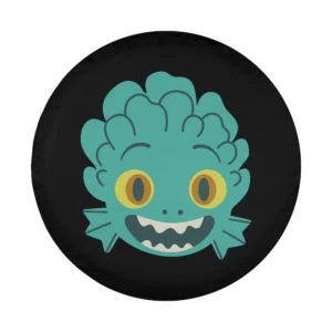 Luca sea monster face with yellow eyes cartoon graphic design only