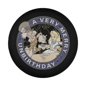 mad hatter tea party alice in wonderland spare tire cover design only