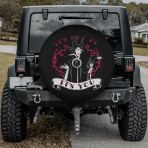 Maleficent Disney Villains spare tire cover with thorny heart and raven for backup camera