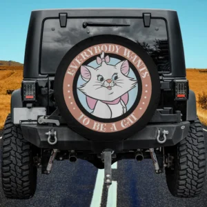 Marie Pink Bow Aristocats Everybody Wants Cat Spare Tire Cover