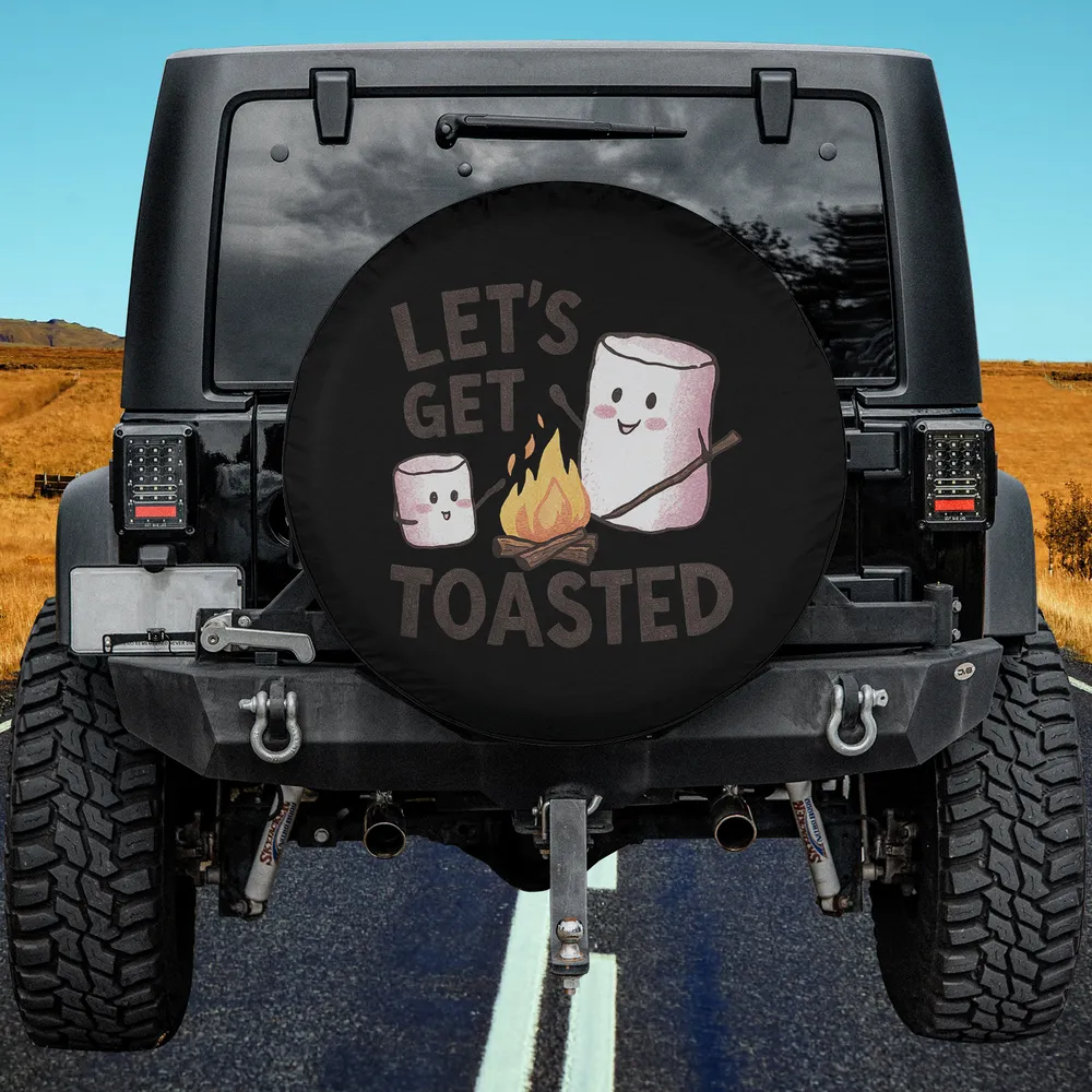 marshmallow campfire cartoon let's get toasted spare tire cover no camera hole