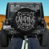 marshmallows arrows camping crew spare tire cover no camera hole for Jeep SUV RV