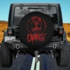 Grunge Carnage red portrait logo Marvel spare tire cover with no camera hole for Jeep